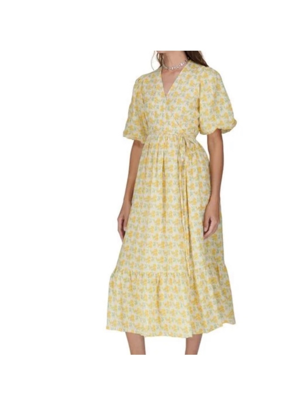 Faithfull the Brand Thulla floral-print linen wrap midi dress - Picture 4 of 6